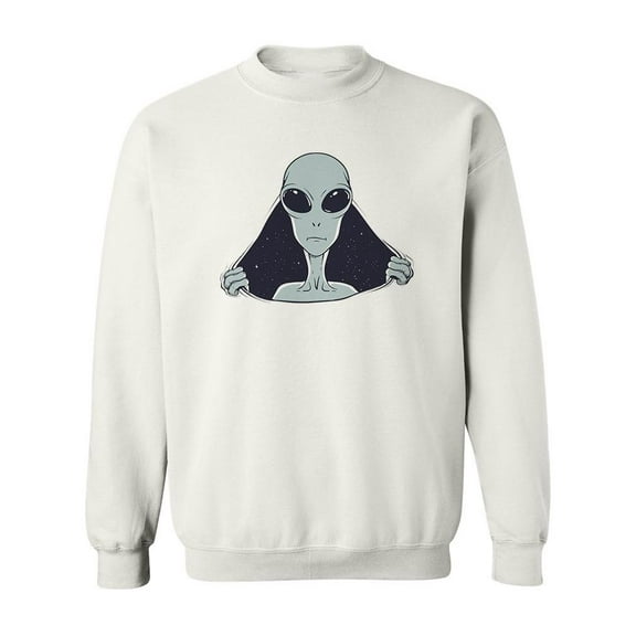 Alien Breaking Through Design Sweatshirt Men -Image by Shutterstock, Male 4X-Large