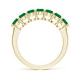 thumbnail image 2 of ANGARA Natural Half Eternity Seven Stone 1.05 ct Emerald Wedding Band in 14K Yellow Gold for Women (Size-3.5mm) | May Birthstone, Birthday, Anniversary, Jewelry Gift for Women | Natural Emerald Ring, 2 of 9