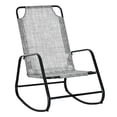 thumbnail image 1 of Outsunny Garden Rocking Chair, Outdoor Indoor Texteline Rocker for Patio, Balcony, Porch, Grey, 1 of 10