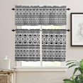 thumbnail image 2 of Geometric Boho Valances for Windows, Modern Kitchen Curtains,Bathroom Curtains Window Rod Pocket Short Curtains, Kitchen Window Curtains Over Sink,3 PCS Small Window Curtains,Valances for Kitchen, 2 of 6