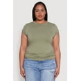thumbnail image 2 of Womens Plus Size Side Ruched Tee, 2 of 5