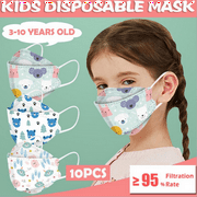 Kids Mask Disposable Face Masks 4-Ply Protective Non-Woven with Nose Clip,10pcs