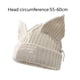 thumbnail image 2 of Gorros para mujer, gorros de invierno para mujer, gorros con orejas de gato, gorros bonitos, gorros de lana tejidos, gorros holgados y cálidos, 2 of 6