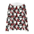 thumbnail image 4 of Women's Christmas Themed Zip-Up Hoodie - Fleece Lined Warm Flannel Coat with Pocket, Plus Size Sharpa Jacket with Hood for Fall Winter Holiday, 4 of 5