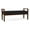Black, variant on Amherst Wood Reception Waiting Room 19" 2 Seat Bench / Walnut Wood / Blue