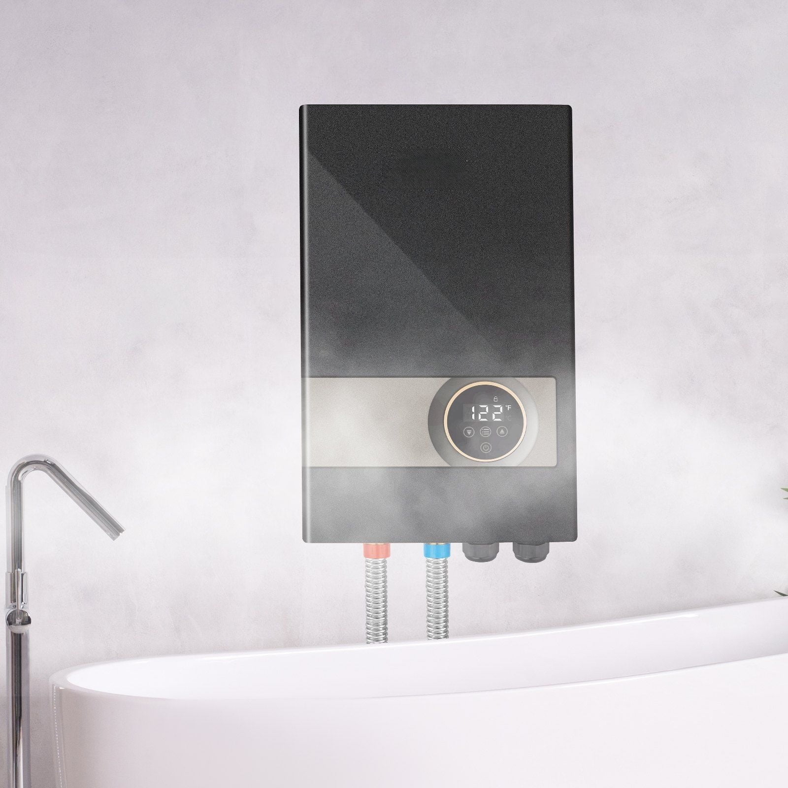 CAFORKP Instant 18kW Electric Water Heater, Tankless Design with Digital Display, ETL Listed