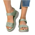 thumbnail image 4 of Quaouag Wedge Sandals For Women Low: Dressy Summer Sandal - Comfortable Sandals, 4 of 7