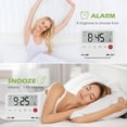 thumbnail image 4 of KeeKit Digital Travel Alarm Clock, Large LCD Display Front Button with Date, Temperature, Snooze, Backlight, AAA Battery Operated(Not Included), Desk Clock for Home, Office, Travel, 4 of 8