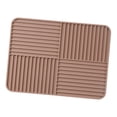 thumbnail image 1 of Plato de silicona Mat de secos Mat de drenadora Tapa de corte seco rápido Almohadilla sin deslizamiento para tazones de vajillas Café de comedor del Rojo marrón, 1 of 8