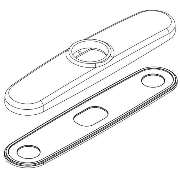 Moen 100890 Classic Stainless Replacement Escutcheon Kit Only