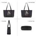 thumbnail image 6 of FORMRS Canvas Laptop Tote Bag for Women with 15.6" Computer Compartments Shoulder Handbag, Black Astronaut Record, 6 of 7