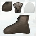 thumbnail image 4 of Unique Bargains 1 Pair Unisex Waterproof Reusable Rain Shoe Covers Ankle high top Boots Non-Slip Coffee Colour Size XXL, 4 of 6
