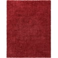 thumbnail image 3 of Unique Loom Davos Shag Collection Area Rug - Solid (10' x 13' 1" Rectangle Poppy), 3 of 7