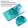 thumbnail image 4 of SaniMore for iPhone 14 Pro 6.1" 2022 Wallet Case, Color Painting Pattern with Kickstand Card Slots Detachable Wrist Strap Grils Women PU Leather Case Magnetic Clasp For iPhone 14 Pro, Sea, 4 of 8
