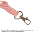 thumbnail image 3 of Unique Bargains Wrist Lanyard for Keys, Braided Twisted Keyring Hand Wrist Lanyards, Light Pink, 3 of 5