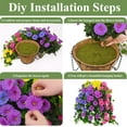 thumbnail image 5 of Artificial Hanging Plants Outdoors, Fake Hanging Flowers with Basket, Faux Vine Bougainvillea for Urn Fillers Front Porch Patio Outside Summer Decor (Purple), 5 of 5