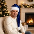 thumbnail image 4 of Long Christmas Hat 27.5 inch, Super Soft Plush Santa Hat for Adults Little Oness Warm Cozy Xmas Holiday Party Costume Family Gathering Photo Props Decor, 4 of 6