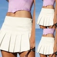 thumbnail image 1 of Vedolay Skirts For Women Trendy Women's Plus Size High Waist Flared Hem Party A Line Skirt,White S, 1 of 5