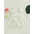 thumbnail image 4 of Bagilaanoe Newborn Baby Girl Rompers Dress Butterfly Fly Sleeve Bodysuit 6M 12M 18M 24M Infant Tulle A-line Princess Dresses, 4 of 8