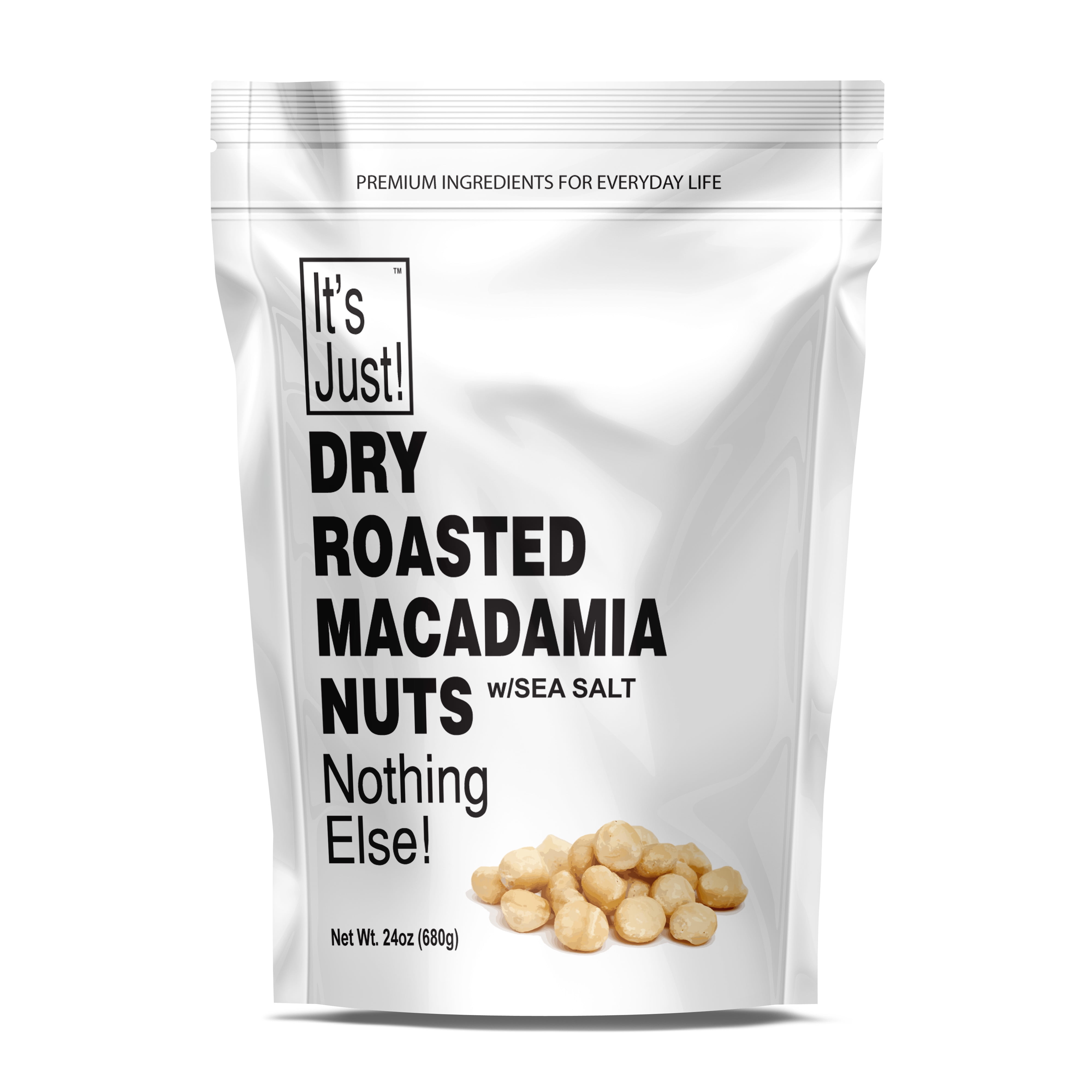 It's Just Hawaiian Macadamia Nuts, Dry Roasted, Sea Salted, Made in