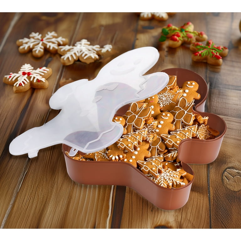 Plastic Gingerbread Man Christmas Container, 13.75" x 17", by Holiday Time