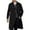 Black, variant on QHFBli Formal Mens Trench Coat Men's Fall Double Trench Coat with Lapel Pocket and Belt for White XXL