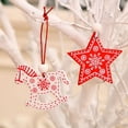 thumbnail image 4 of Adornos para árboles de Navidad 24 piezas Colgantes navideños de madera Decoración navideña Colgantes de madera Navidad, 4 of 5