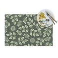 thumbnail image 4 of XMXT 1 Pcs Woven Placemats, Fresh Green Leaf Texture Stain Resistant Anti-Skid Placemat for Kitchen Table, 12 x 18 inches, 4 of 6