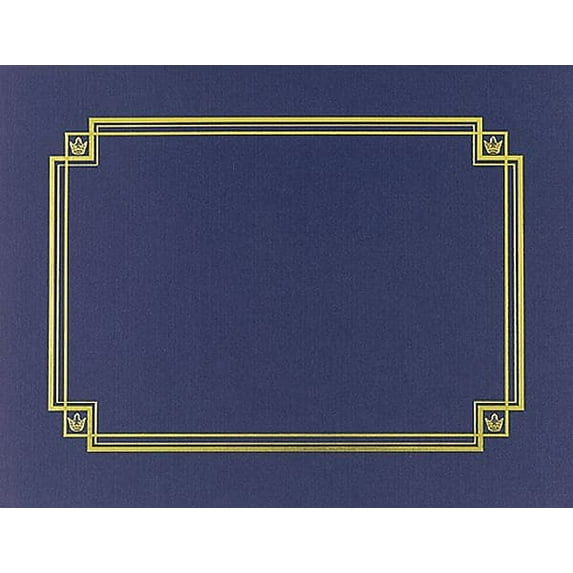 Premium Textured Certificate Holder, 12.65 X 9.75, Navy, 3/pack | Bundle of 5 Packs