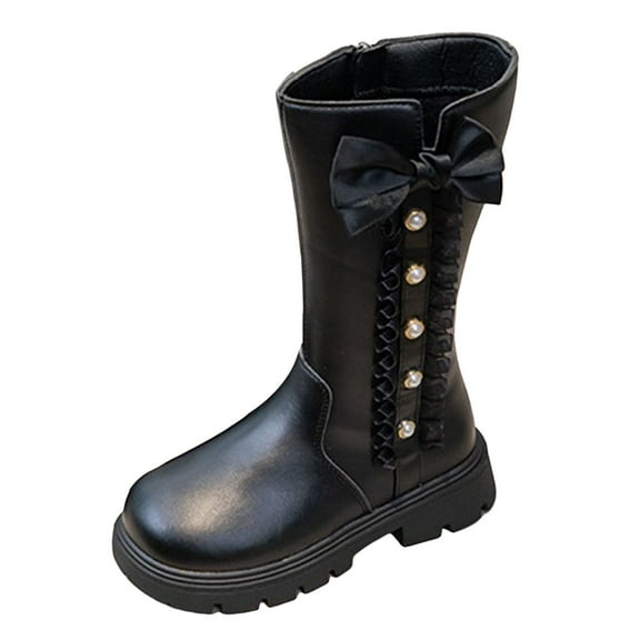 BOBOGOJP Girls Knee High Fashion Riding Boots Youth/Toddler(Big Kids/Little Kids/Toddler) Black for Size 10.5