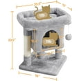 thumbnail image 2 of YEXJ Cat Scratching Posts with Bed, 23.5 Inches Cat Kitten Scratcher Featuring with Sisal Scratch Posts, Interactive Dangling Ball for Indoor Large Cats-Light Gray, 2 of 10