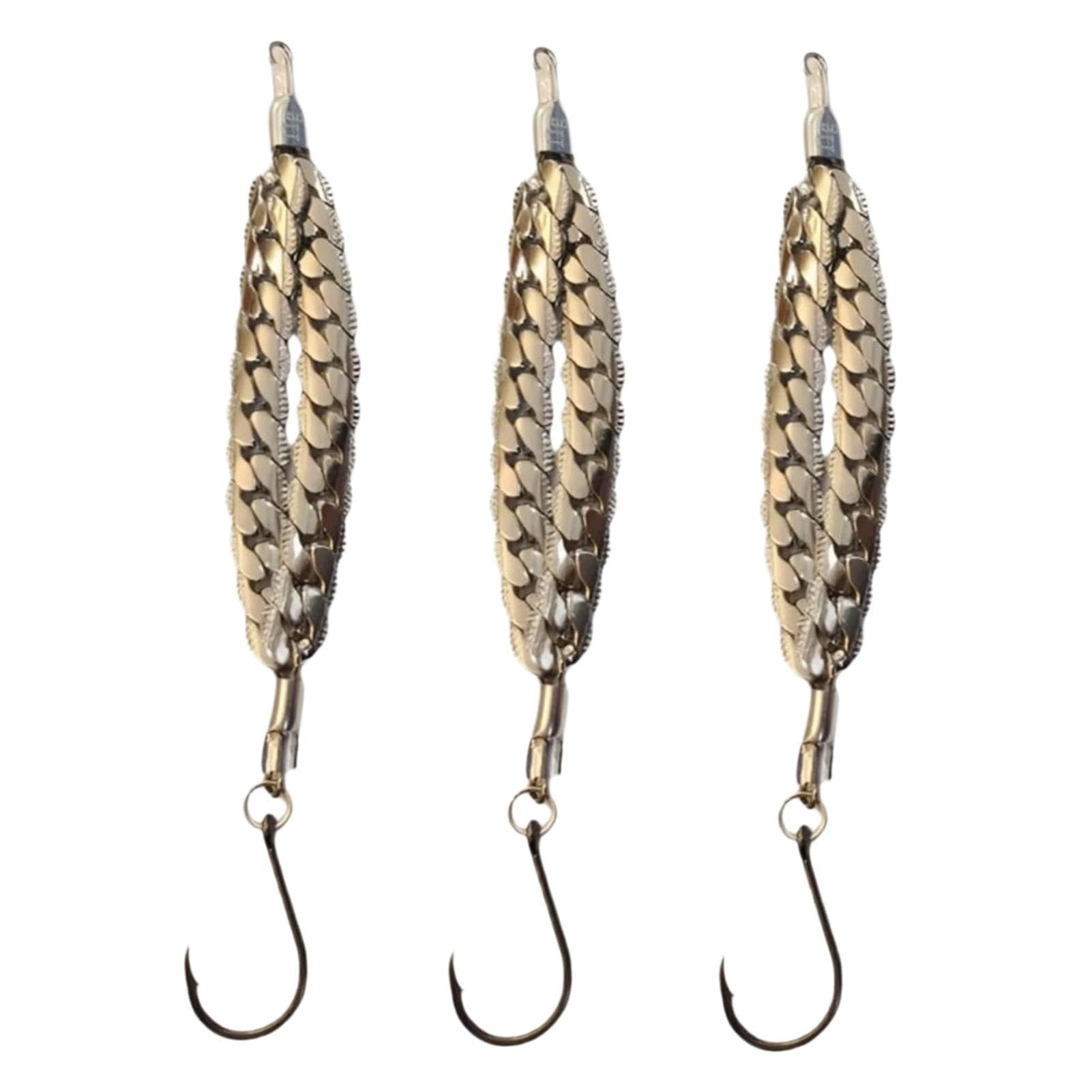 Metal Spoon Fishing Lures 3 Pieces Sinking Bait Hard Lures with Hooks Metal Fishing Lures Sinking Spoon Bait Hard Lures with Hooks Reflective Design for Casting and Fishing Adventures