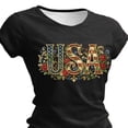 thumbnail image 4 of Goodtrade8 Women's Summer T Shirts 4th of July Red White and Blue Pullover Independence Day Red White and Blue American Fashion , Crew Neck Casual Tops for Junior Short Sleeve, 4 of 5
