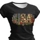 thumbnail image 3 of Camiseta de Manga Corta de la Mujer Casual Suave Transpirable de Poliéster de Impresión con Cuello en V para el Verano Otoño Hogar Uso Diario, 3 of 5