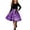 Purple#2, variant on Yertdoel Halloween Girls Dresses 5-14 Years Cute Print Long Sleeve Dress with Belt Kids Fashion Comfy Casual Party Dress