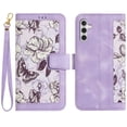 thumbnail image 1 of Compatible with Samsung Galaxy A34 5G Vintage Flower Wallet Case Magnetic Closure Cover with Card Slots, 1 of 5