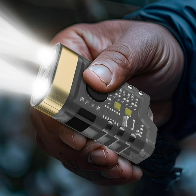 Xihbxyly Mini Linterna, Led de Alta Luminosidad, Carga Rápida Tipo C, Clip Magnético para Sombrero, Impermeable, para Uso En Exteriores, Diseño Ligero, Ideal para Camping, Senderismo y Emergencias, 5