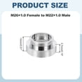 thumbnail image 2 of Faucet Aerator Adapter, M26 Female to M22 Male with Washer, 13mm Length, 2 of 6