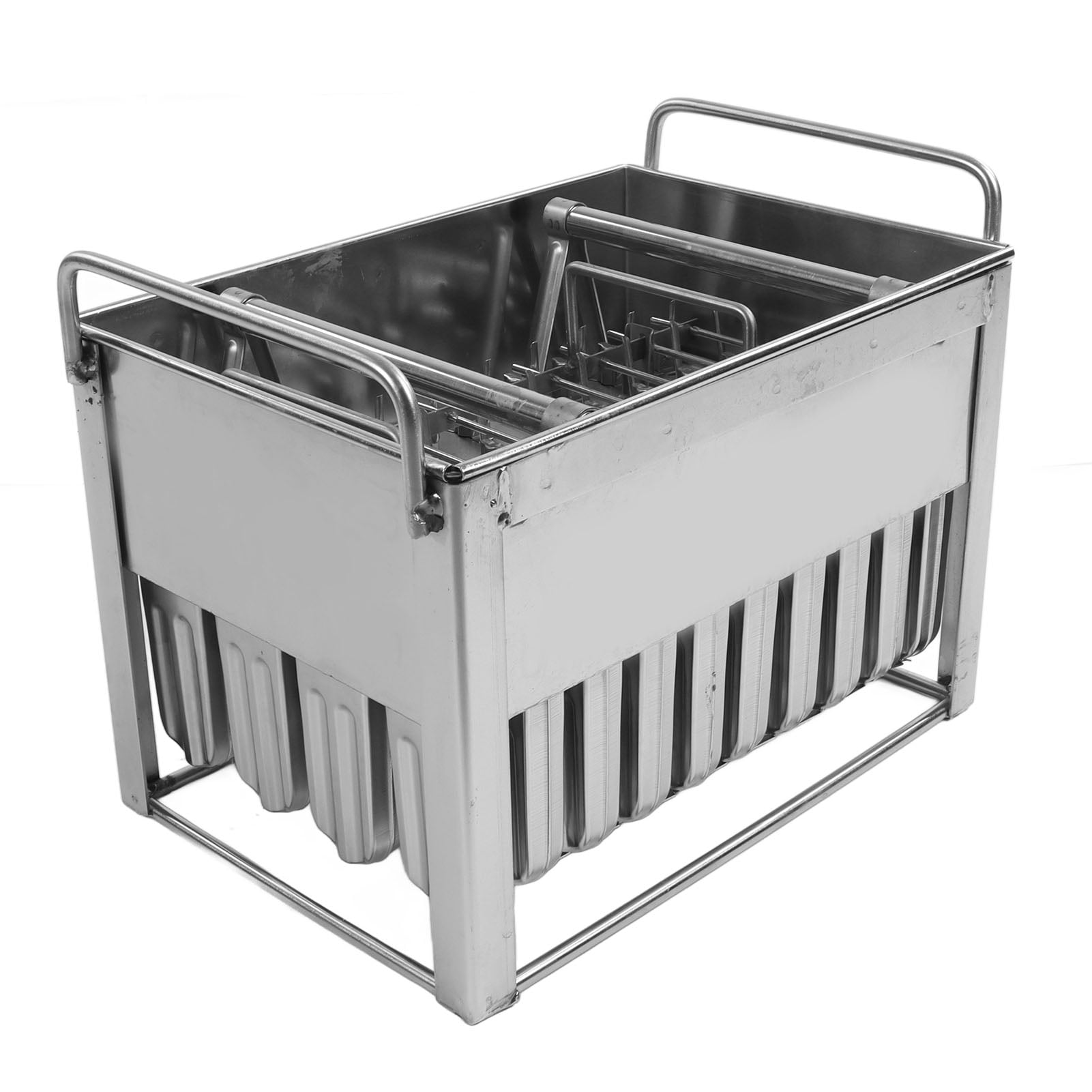 ice cream maker , stainless steel ice cream , ice cream maker 304 stainless steel stick holder with lid home commercial 50ml 34.6x24x24 cm silver