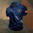 thumbnail image 4 of Wxolcjlv Canada Flag Graphic Short Sleeve Polo Shirt For Men Social Occasion Polos, 4 of 4