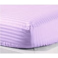 thumbnail image 2 of 1200 Thread Count 100% Egyptian Cotton 3-Piece Fitted Sheet ( 1 Fitted Sheet + 2 Pillow Covers) 24 Inches Deep Pocket Size Twin Color Lavender Stripe, 2 of 4