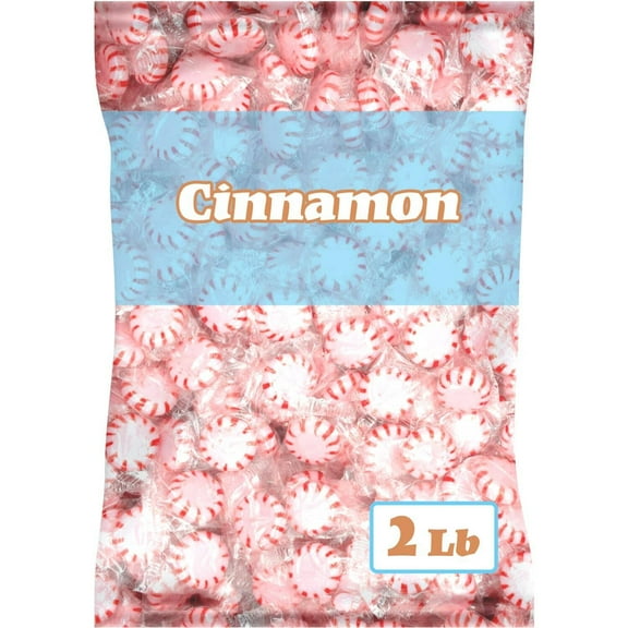 Starlight Peppermint Cinnamon Candy, Individually Wrapped, 2 Pound Bag
