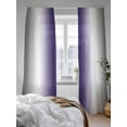 thumbnail image 3 of Abstract Sheer Curtains 108 Inch Long 2 Panels, Dark Gray Purple Gradient Ombre Light Filtering Rod Pocket Semi Sheer Curtains, Sheer Voile Drapes for Living Room Bedroom, 52"x108", 3 of 5