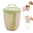 thumbnail image 2 of Hearth & Gear Gobelet de Rangement pour Fruits Frais avec Couvercles à Poignée Pliante Fourchette et Égouttoir Réutilisable Contenants de Conservation des Aliments Étanches avec Passoire Amovible pour Cuisine Fête Camping Couvercle Gobelet Unité Refroidisseur à Dessus en Verre, 2 of 7