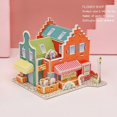 thumbnail image 3 of Children's Puzzle DIY 3D Puzzle Toy Paper And EPS Foam Board Children's And Adults' Interesting And Creative DIY Toy Model Making Kit Children's Toy Girls And Boys. Villa Series (garden Villa), 3 of 5