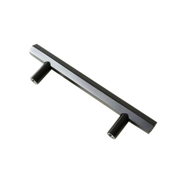 Pery Series 65/16 in. (160 mm) Solid Brushed Brass Hexagon Matte Black