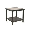 thumbnail image 3 of Iwicker Patio Wicker Square Side Table, 2-Tier Storage Shelf End Table for Outdoor, Brown, 3 of 7
