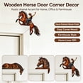 thumbnail image 7 of Wooden Horse Door Topper,Rustic Lying Craft Wall Art Decor | Hanging Brown Door Frame Farmhouse Ornament,Unique Gift for Horse Lovers Cute Shelf Topper Home Decoration, 7 of 7