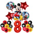 thumbnail image 3 of Juego de 14 globos con números de Mickey Mouse y sus amigos de Disney, decoración para fiestas de cumpleaños y baby shower, suministros para regalos de niños, 3 of 5