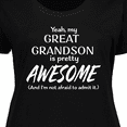 thumbnail image 4 of Inktastic Yeah My Great Grandson is Pretty Awesome Women's Plus Size T-Shirt, 4 of 5